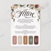 Carte D'accompagnement Palette de couleurs Mariage Ethereal Elegance (Devant)