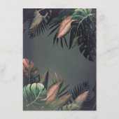 Carte D'accompagnement Palm Feuille String Lights Beach Wedding Détails (Dos)