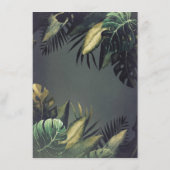 Carte D'accompagnement Palm Feuille String Lights Beach Wedding Détails (Dos)