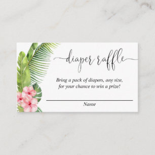 Carte D'accompagnement palm hibiscus baby shower tirage