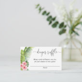 Carte D'accompagnement palm hibiscus baby shower tirage (Debout devant)
