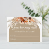 Carte D'accompagnement Palm séché Pampas Grass terracotta Combien de bais (Debout devant)