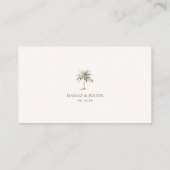 Carte D'accompagnement Palm Tree Beach Marier Une Note Sur Les Cadeaux (Dos)