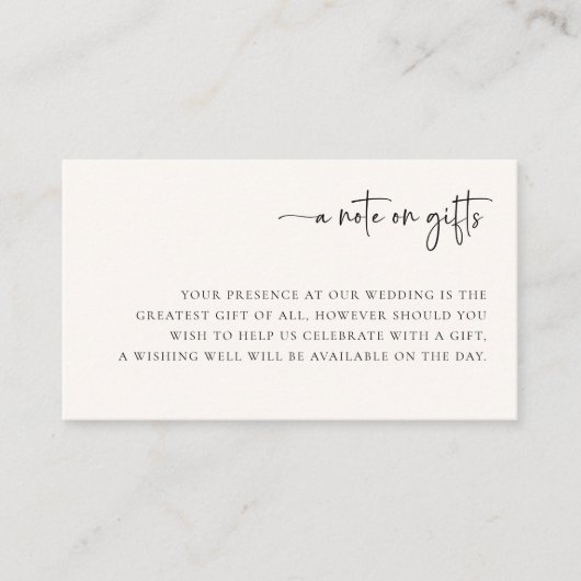 Carte D'accompagnement Palm Tree Beach Marier Une Note Sur Les Cadeaux (Devant)