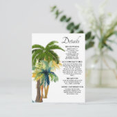 Carte D'accompagnement Palm Tree Beach Wedding (Debout devant)