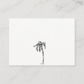 Carte D'accompagnement Palmier côtier Croquis Mariage Wishing well (Dos)