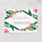 Carte D'accompagnement Palmiers tropicaux douche nuptiale - douche d'affi (Devant)