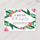 Carte D'accompagnement Palmiers tropicaux - Recette pour que la mariée so (Devant)