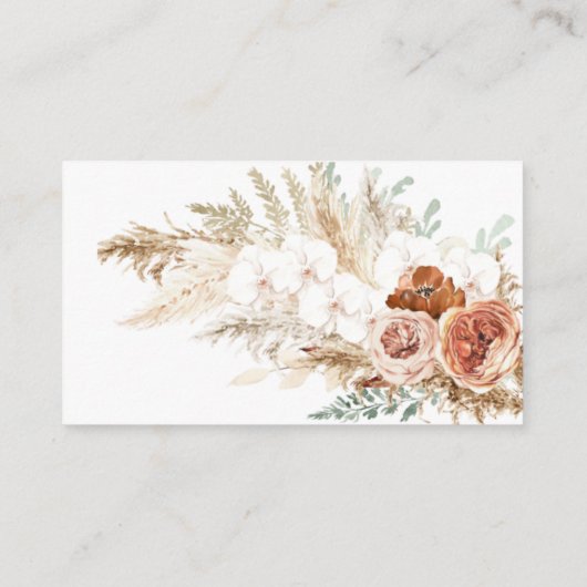 Carte D'accompagnement Pampas Baby shower en laiton Demande pour bébé (Dos)