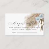 Carte D'accompagnement Pampas Bleu Baby shower de couche Refle Billet (Devant)