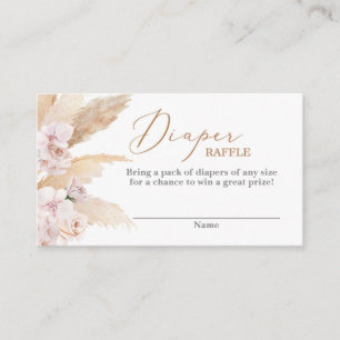 Carte D'accompagnement Pampas Grass desert Diaper Raffle
