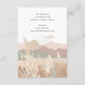 Carte D'accompagnement Pampas Grass Desert Landcape Boho Détails du Maria (Dos)