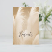 Carte D'accompagnement Pampas Grass Photo Boho (Debout devant)
