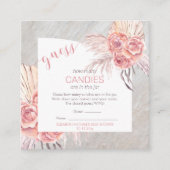 Carte D'accompagnement Pampas Grass Rose Blooms | Les bonbons dans le pot (Devant)