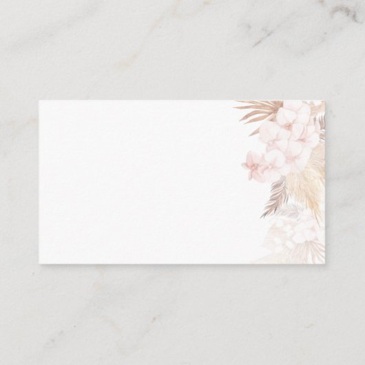Carte D'accompagnement Pampas Grass Terracotta QR Code Site Mariage (Dos)