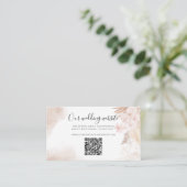 Carte D'accompagnement Pampas Grass Terracotta QR Code Site Mariage (Debout devant)