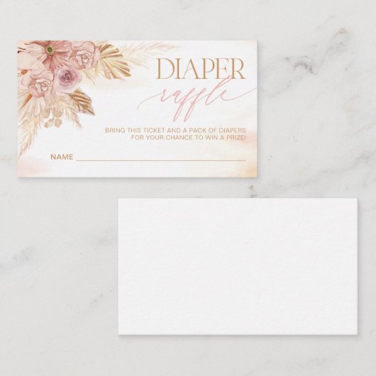 Carte D'accompagnement Pampas Pampas Pâte Pâte Pâte Raffle Billets Jeu (Devant / Derrière)