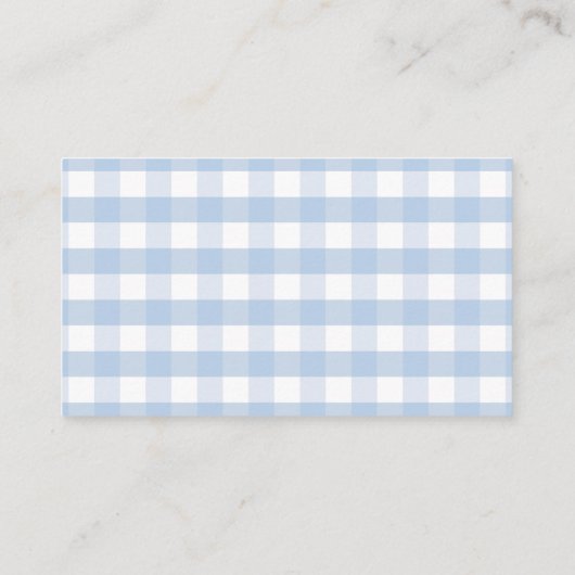 Carte D'accompagnement Pancakes & Pacifiers Blue Gingham Boy Book Request (Dos)