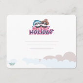 Carte D'accompagnement Panda de vacances heureux (Dos)