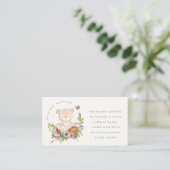 Carte D'accompagnement Panier à fleurs d'ours Baby shower de douche à écr (Debout devant)