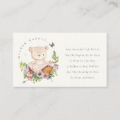 Carte D'accompagnement Panier à fleurs d'ours Baby shower de douche à écr (Devant)