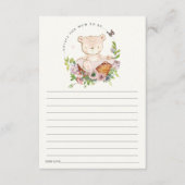 Carte D'accompagnement Panier à fleurs d'ours Conseils roses pour maman B (Devant)