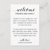 Carte D'accompagnement Panier cadeau de bienvenue moderne Merci Mariage (Devant)