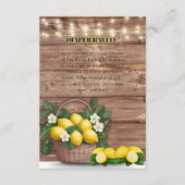 Carte D'accompagnement Panier de citron rustique Baby shower moderne (Devant)