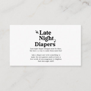 Carte D'accompagnement Panneau Couches de Nuit, Panneau Pensées de Couche