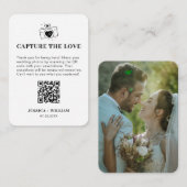 Carte D'accompagnement Panneau de code QR Capture the Love minimal (Devant / Derrière)