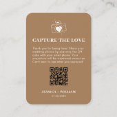 Carte D'accompagnement Panneau de code QR Minimal Capture the Love (Devant)