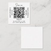 Carte D'accompagnement Panneau de réponse de mariage avec code QR minimal (Devant / Derrière)