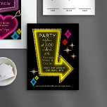 Carte D'accompagnement Panneau fléché Neon Las Vegas Réception de mariage<br><div class="desc">Inspirée par les néons emblématiques de Las Vegas, cette carte de réception d'invitation de mariage avec la forme classique de flèche de marquee est un clin d'oeil coloré et amusant à l'histoire et donne à vos invités un sens de cette ambiance nocturne nostalgique Vegas. N'oubliez pas de modifier toutes les...</div>