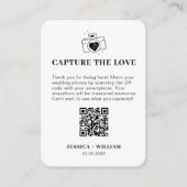 Carte D'accompagnement Panneau QR code Capture l'amour minimal (Devant)