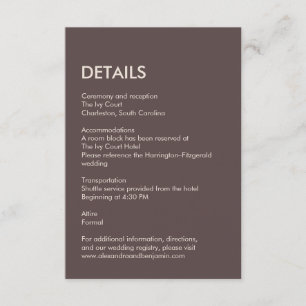 Carte D'accompagnement Paon de mariage botanique Rose Couture