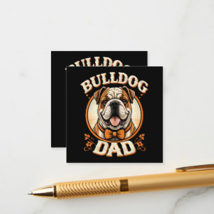 Carte D'accompagnement Papa Bouledogue – Cute Vintage Bouledogue Fête des
