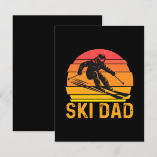 Carte D'accompagnement papa ski