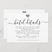 Carte D'accompagnement Papeterie Mariage Silver Moderne (Devant / Derrière)