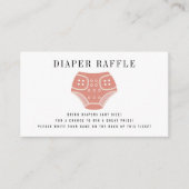 Carte D'accompagnement Papier à linge Pink Baby Diaper Raffle Enceinte vo (Devant)