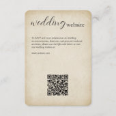 Carte D'accompagnement Papier antique ・ Élégant Mariage moderne (Devant)