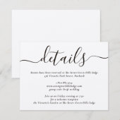 Carte D'accompagnement Papier Kraft Moderne Écriture Mariage (Devant / Derrière)