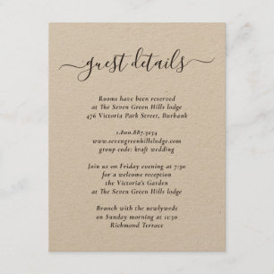 Carte D'accompagnement Papier Kraft Moderne Élégant