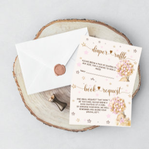 Carte D'accompagnement Papier Raffle Livres Demander Fille Douche Ours Ro