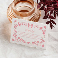 Papier rose Picado Baby shower Registre code QR