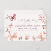 Carte D'accompagnement Papillon Coquette | Papillons Affichage Douche (Devant / Derrière)