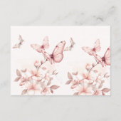 Carte D'accompagnement Papillon Coquette | Papillons Affichage Douche (Dos)