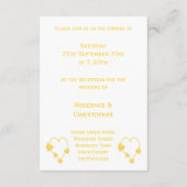 Carte D'accompagnement Papillon de couleur jaune Accueil de mariage de co (Dos)