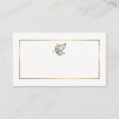 Carte D'accompagnement Papillon élégant, Registre Cadeaux (Dos)