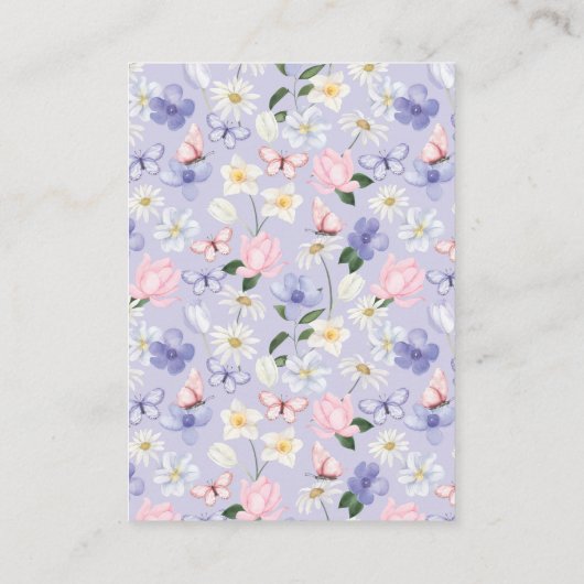 Carte D'accompagnement Papillon pourpre (Dos)