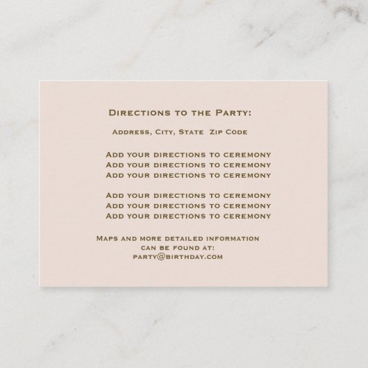 Carte D'accompagnement Papillon Roses anciennes, Notes de musique Enclosu (Dos)